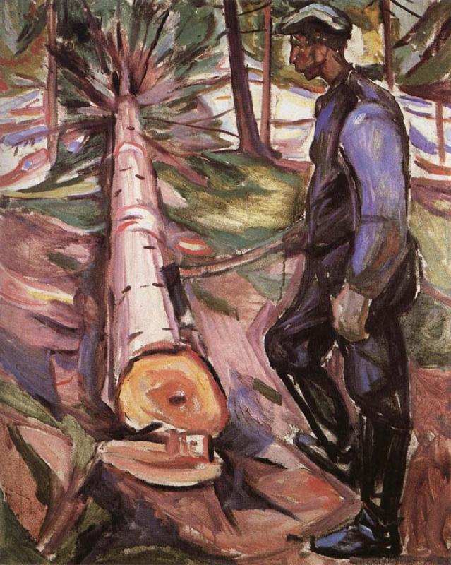 Edvard Munch Timberjack oil painting image